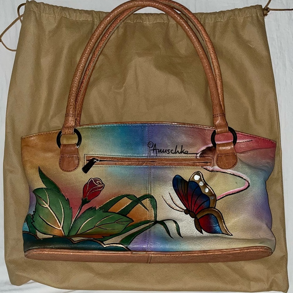 Anuschka Hand Painted Leather Tote